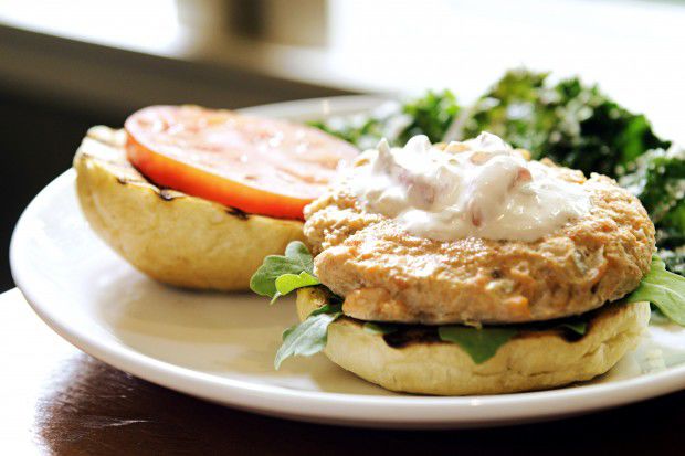 Loch Duart Salmon Burger at Big Sky Cafe